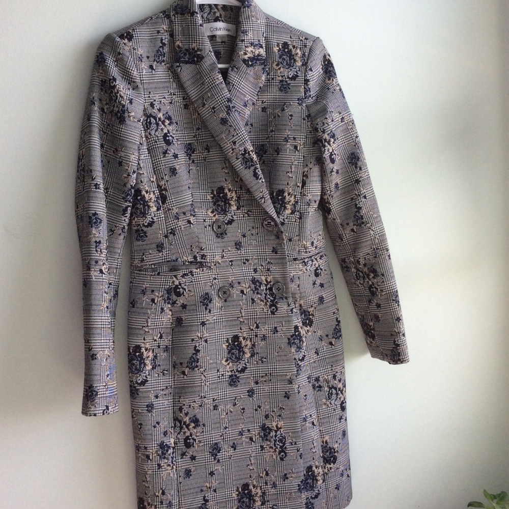 Calvin Klein long blazer, size 2